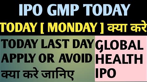global health ipo gmp